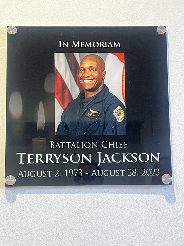 Broward Health North Plaque Dedication for Broward Sheriff’s Office Battalion Chief Terryson Jackson