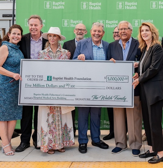 Baptist Health Foundation Receives $5 Million Gift from Walsh Family for Baptist Health Fishermen’s Community Hospital