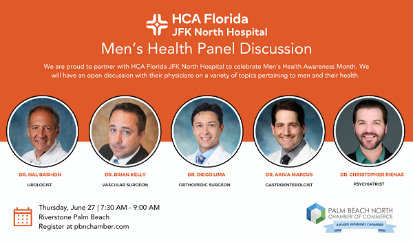 HCA Florida JFK North Hospital Partners with Palm Beach North Chamber of Commerce for Men’s Health Awareness Month