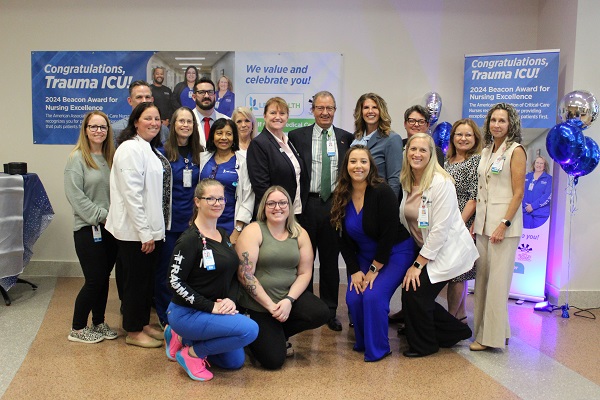 Lee Health’s Trauma Intensive Care Unit (ICU) at Gulf Coast Medical Center Awarded Silver-level Beacon Award for Excellence by the American Association of Critical-Care Nurses (AACN)
