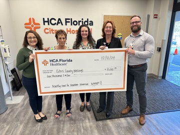 HCA Florida Citrus Hospital donates to Citrus County Blessings