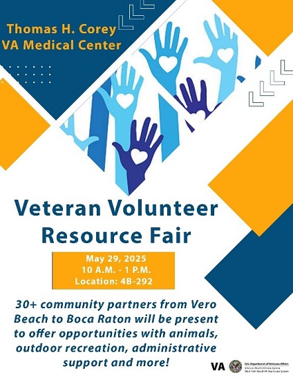 West Palm Beach VA to host a Veterans Volunteerism Fair in honor of Mental Health Awareness Month