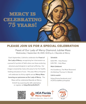 Mercy Hospital invites community to 75th anniversary Mercy Mass