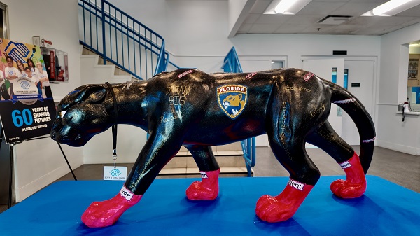 Boys & Girls Clubs of Broward County Unveil Symbolic Panther Sculpture  for Panthers on the Prowl Campaign