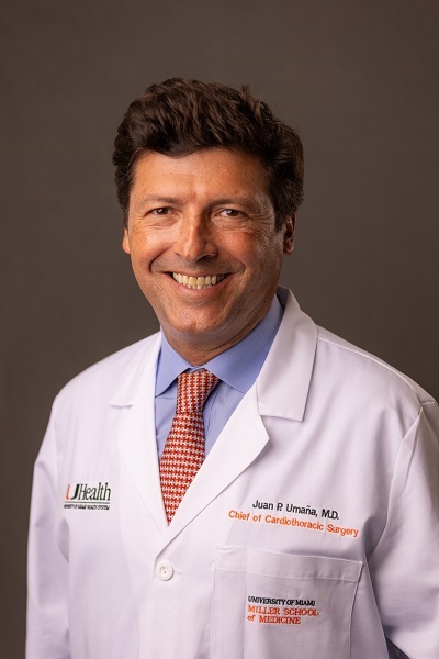 Dr. Juan Pablo Umaña Joins the Miller School and UHealth as Chief of Cardiothoracic Surgery
